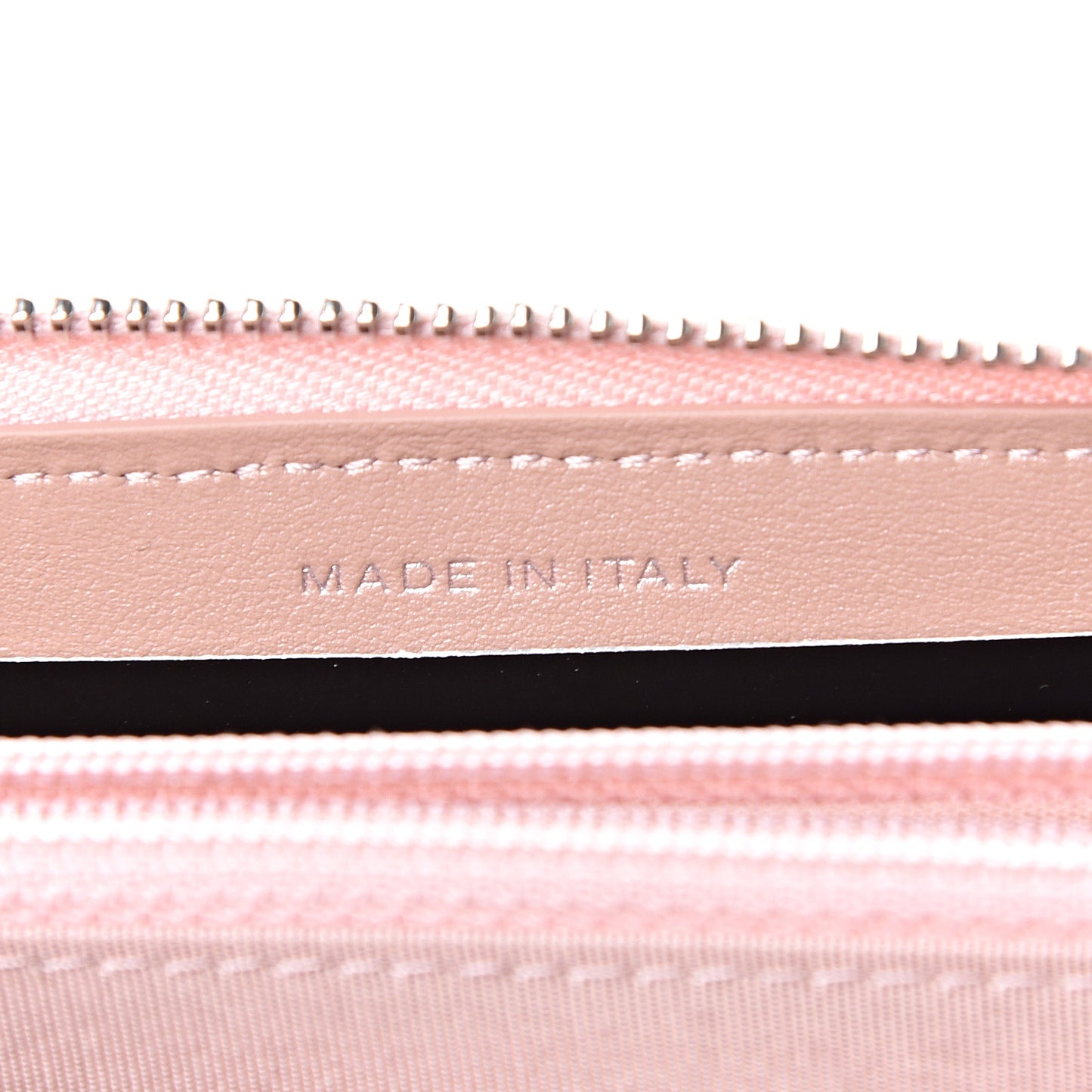 Goatskin Camellia Embossed Medium Zip Around Wallet Light Pink
