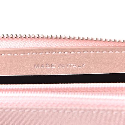 Chanel Goatskin Camellia Embossed Medium Zip Around Wallet Light Pink 6 of 8