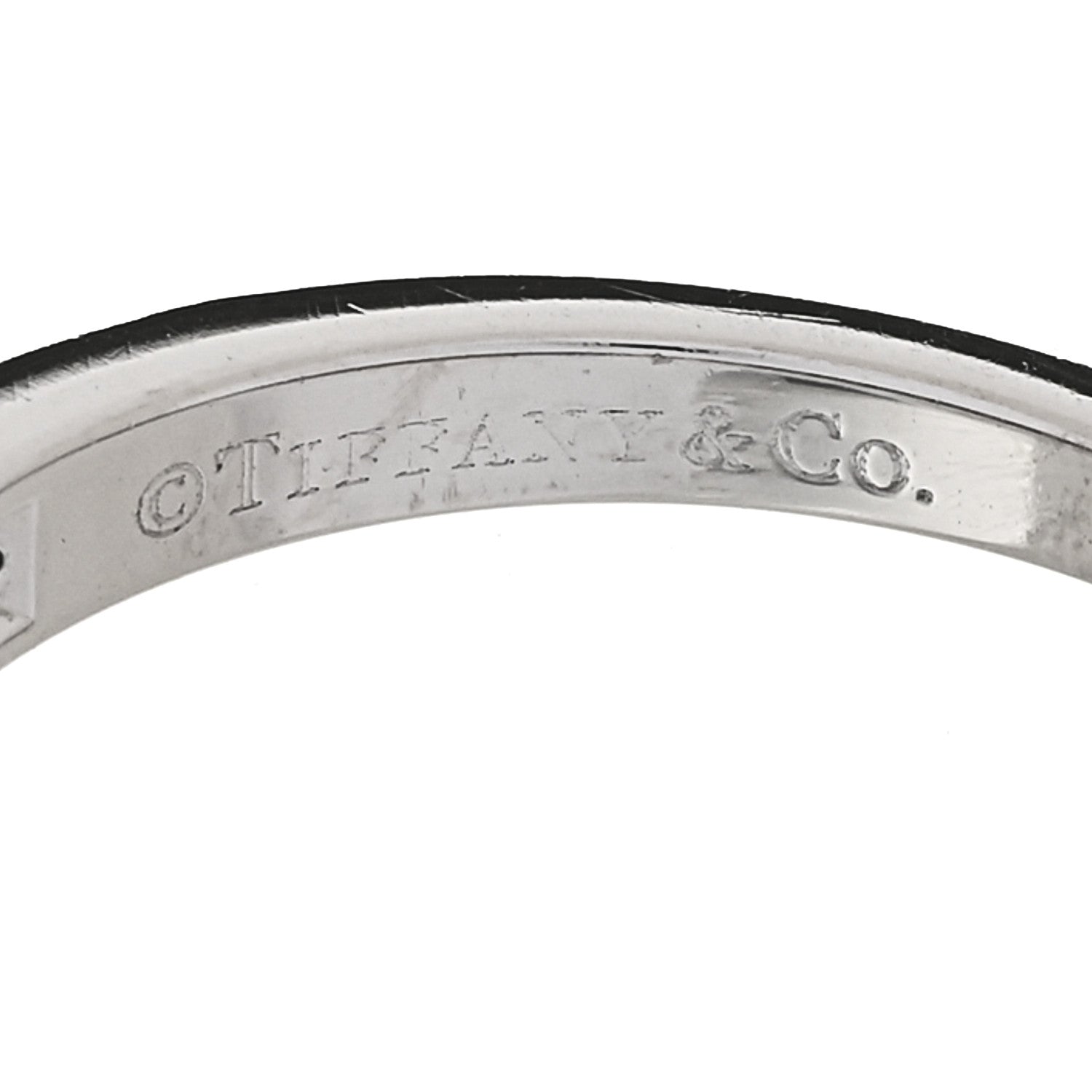 Tiffany Platinum Diamond 2.5mm Half Circle Wedding Band Ring 50 5.25 4 of 6