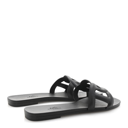 Hermes Rubber Aloha Sandals 39 Black 5 of 8