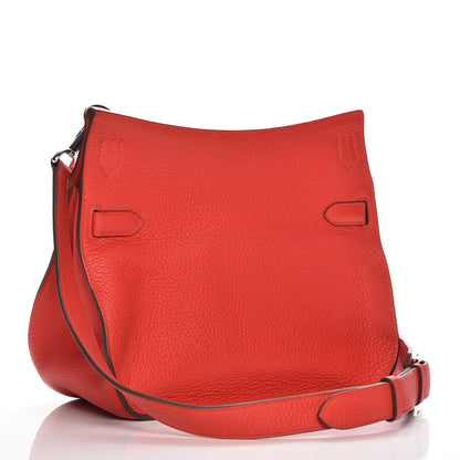 Hermes Taurillon Clemence Jypsiere 28 Rouge Tomate 3 of 7