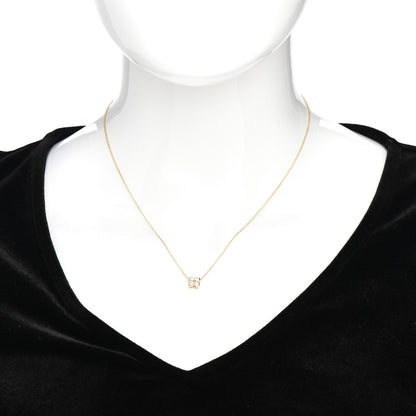Tiffany 18K Yellow Gold Diamond Flower Pendant Necklace 2 of 5