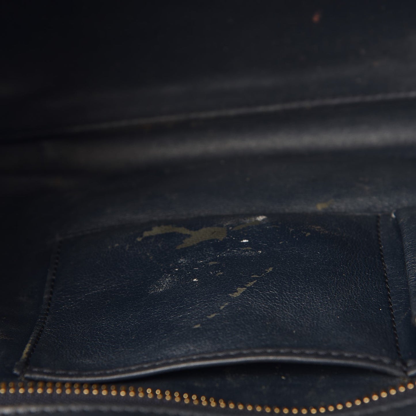Smooth Calfskin Mini Luggage Navy Blue