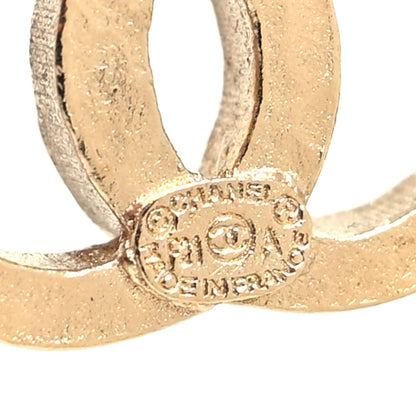 Chanel Crystal CC Crown Earrings Gold 4 of 4