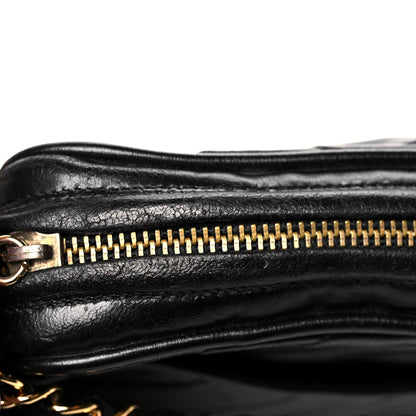 Chanel Lambskin Chevron Quilted Tassel Camera Case Black 11 of 14