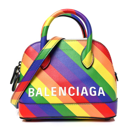 Balenciaga Smooth Calfskin Logo Rainbow XXS Ville Top Handle Bag Multicolor 1 of 8