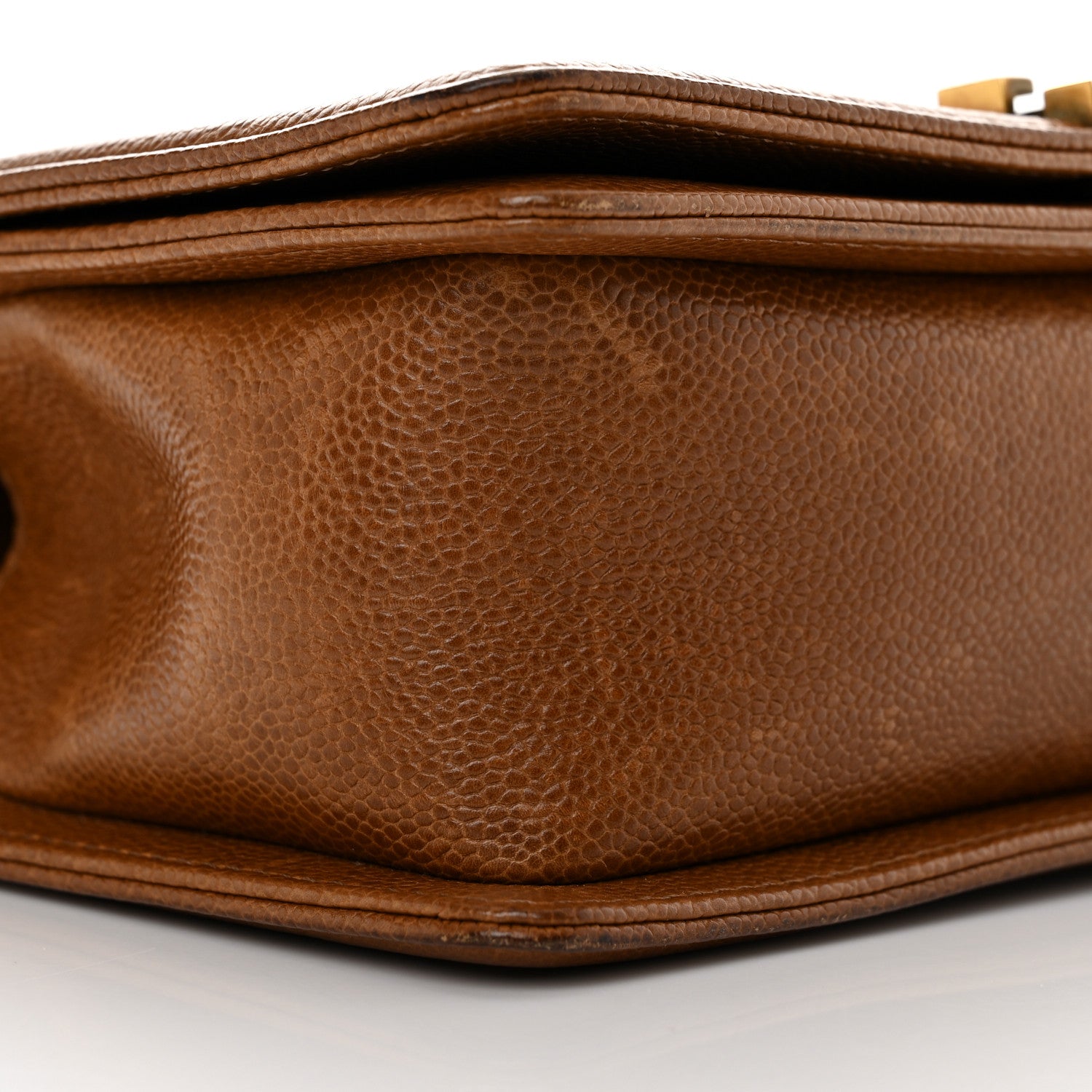 Chanel Caviar Quilted Medium Boy Flap Light Brown 9 of 10