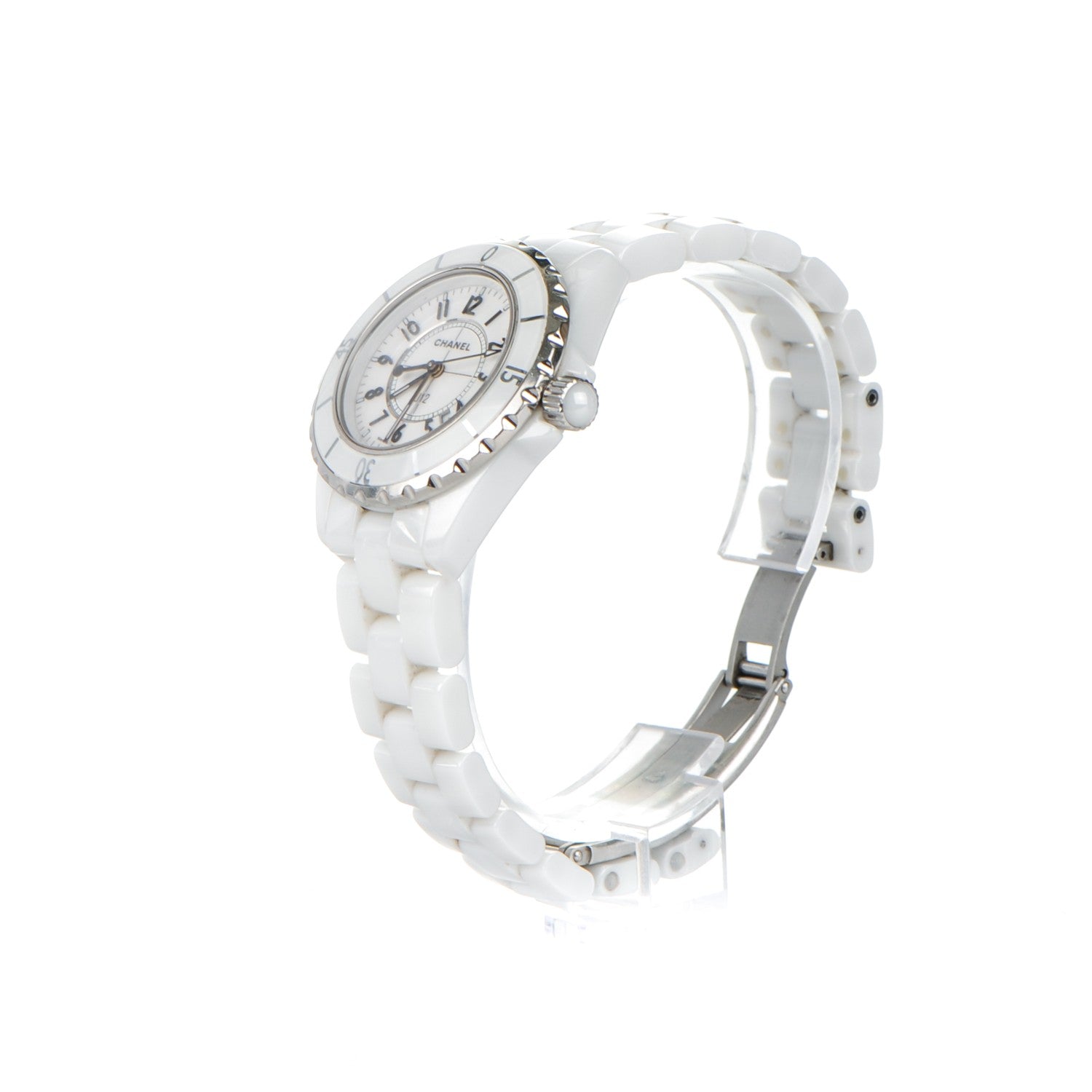 Chanel Stainless Steel Ceramic 33mm J12 Quartz Watch White 3 of 7