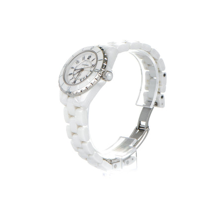 Chanel Stainless Steel Ceramic 33mm J12 Quartz Watch White 3 of 7