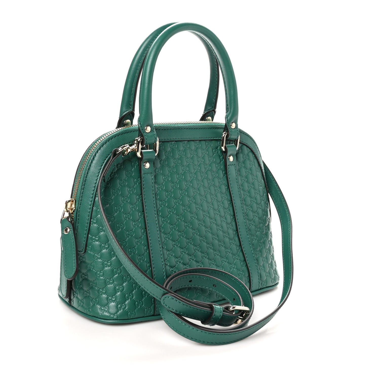 Soft Microguccissima Mini Dome Bag Emerald