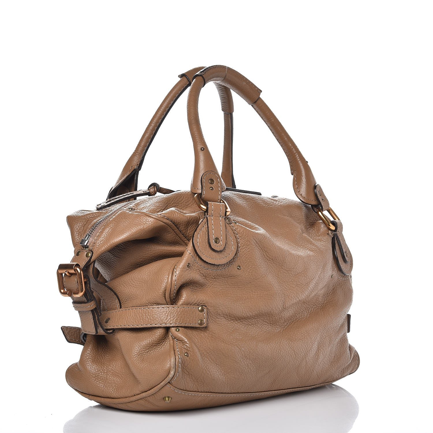 Chloe Calfskin Paddington Front Pocket Tote Tan 3 of 10