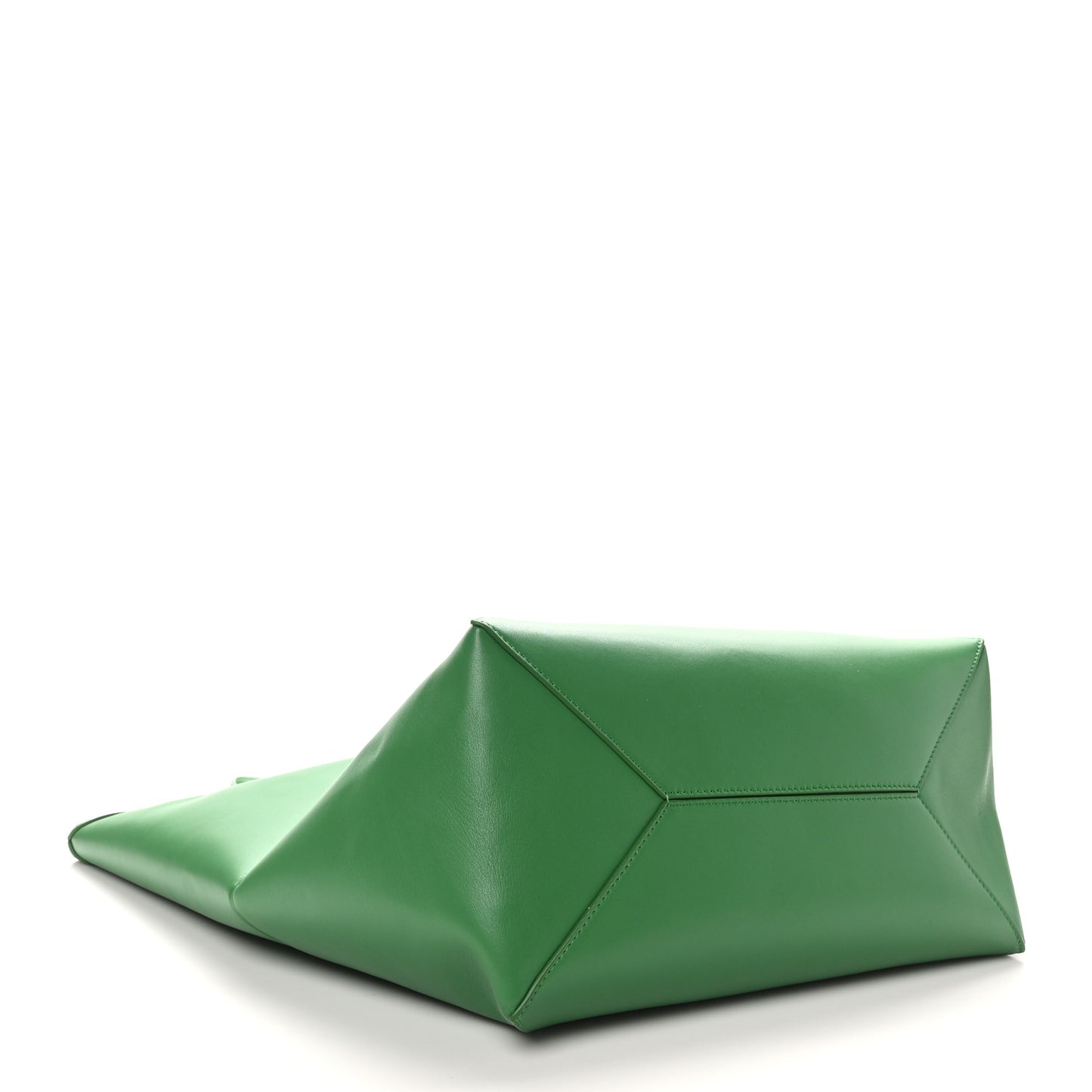 Shiny Calfskin Large Puzzle Fold Tote Tropical Green