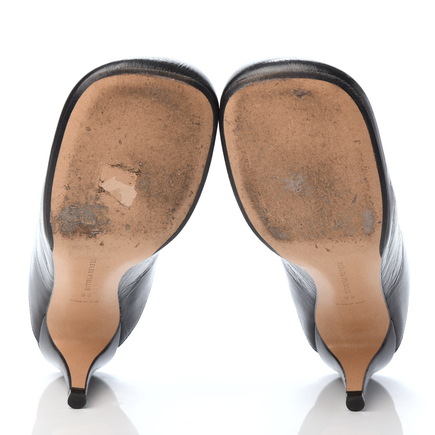 Bottega Veneta Laville Calfskin Bloc Mules 38 Black 7 of 7