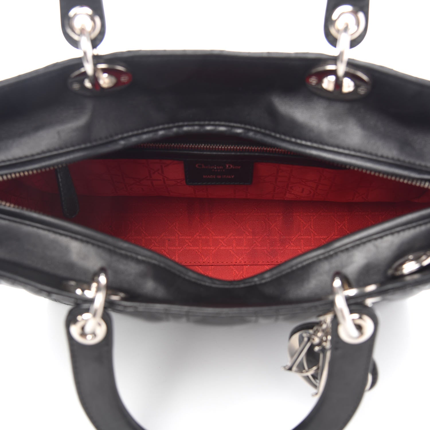 Christian Dior Lambskin Cannage Large Lady Dior Black 4 of 11