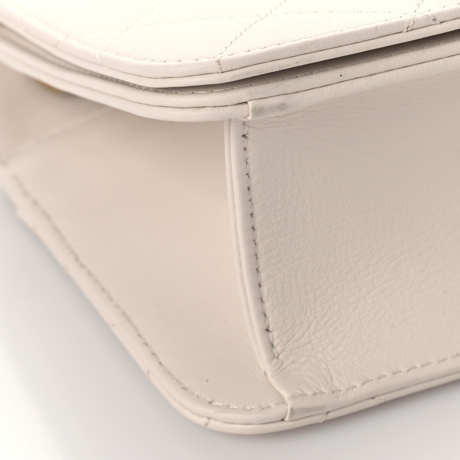 Chanel Calfskin Quilted Crystal Pearl Small Flap Bag White 8 of 9