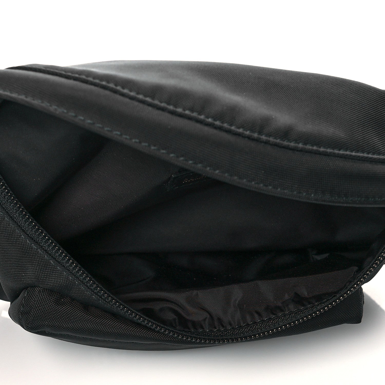 Balenciaga Sport Nylon Logo Embroidered Wheel Belt Bag Black White 5 of 9