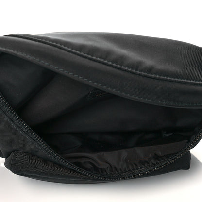 Balenciaga Sport Nylon Logo Embroidered Wheel Belt Bag Black White 5 of 9