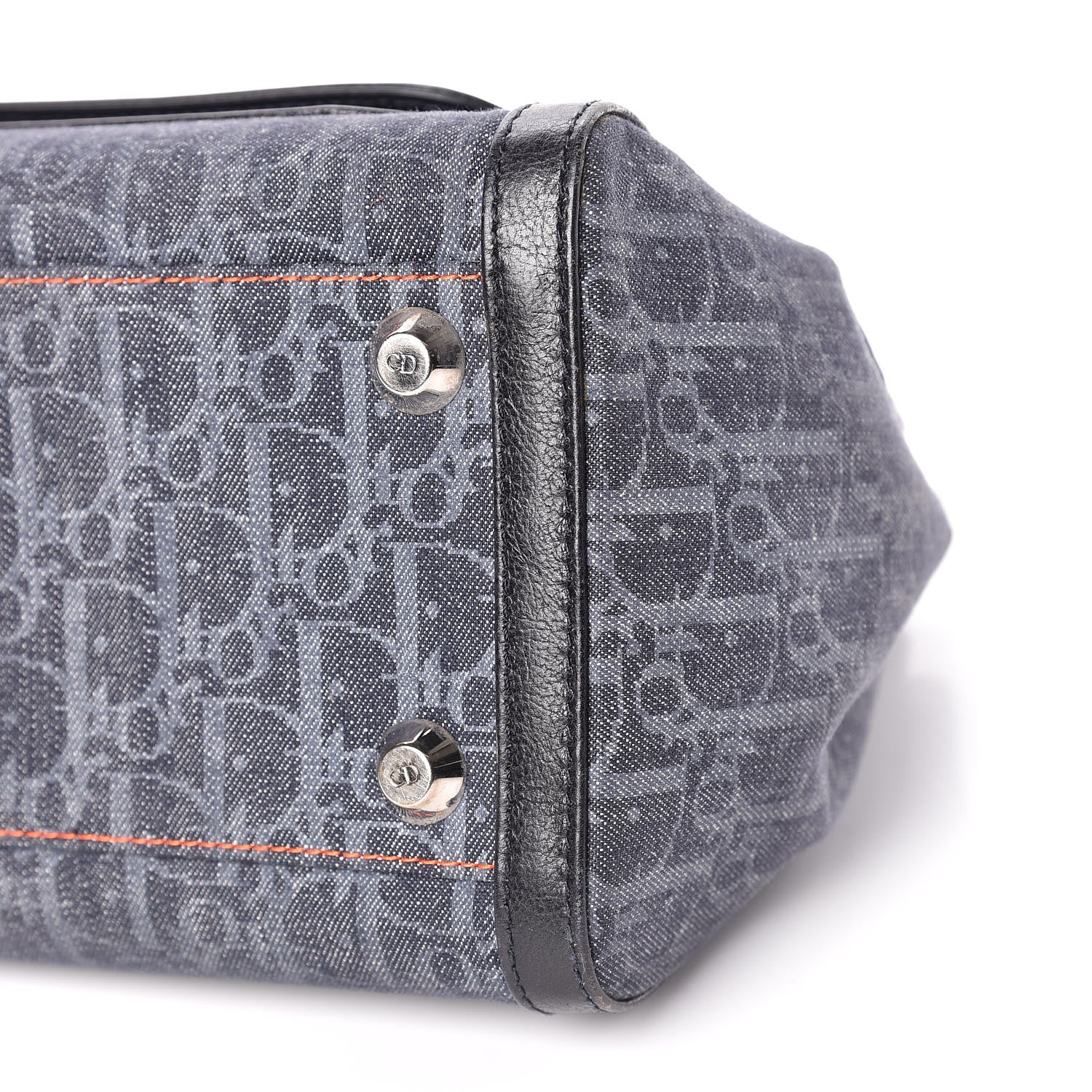 Christian Dior Denim Monogram Flight Tote Blue 6 of 12