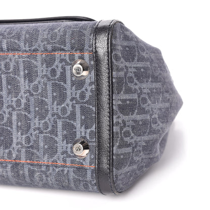 Christian Dior Denim Monogram Flight Tote Blue 6 of 12