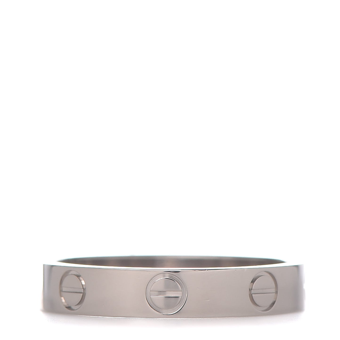 18K White Gold 3.5mm LOVE Wedding Band Ring 55 7.25