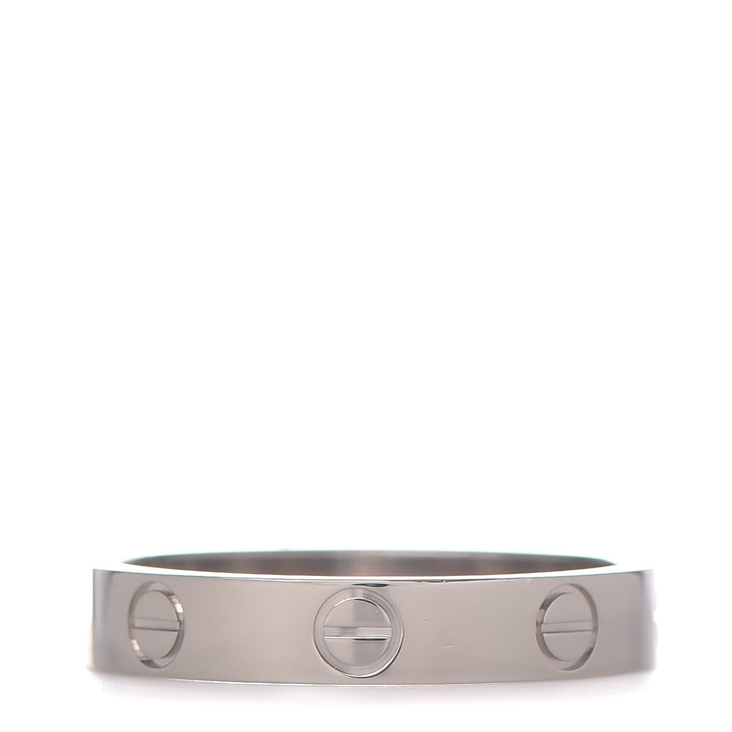 Cartier 18K White Gold 3.5mm LOVE Wedding Band Ring 55 7.25 1 of 5