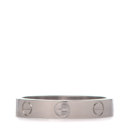 Cartier 18K White Gold 3.5mm LOVE Wedding Band Ring 55 7.25 1 of 5