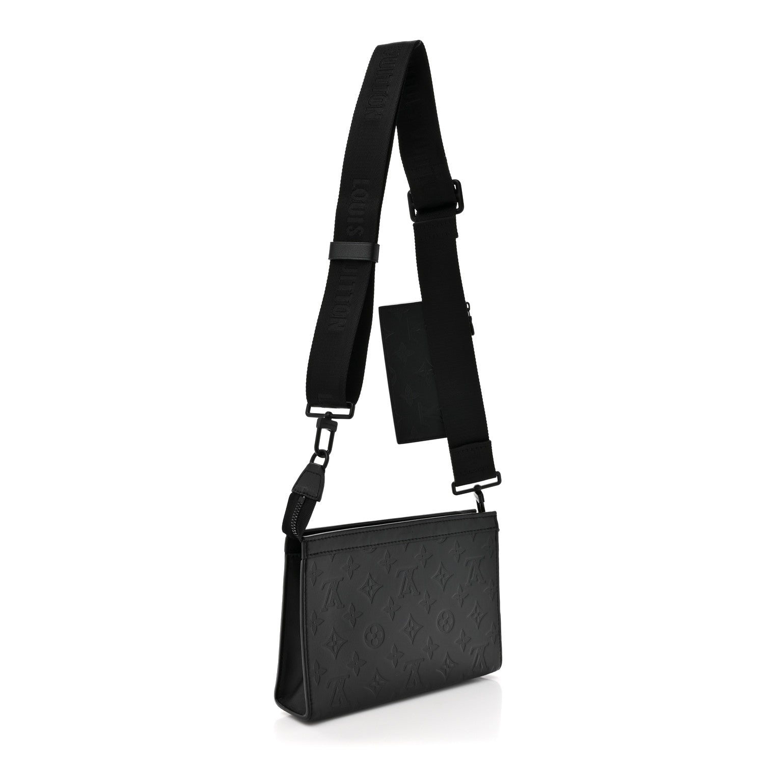 Louis Vuitton Calfskin Monogram Shadow Gaston Wearable Wallet 3 of 12