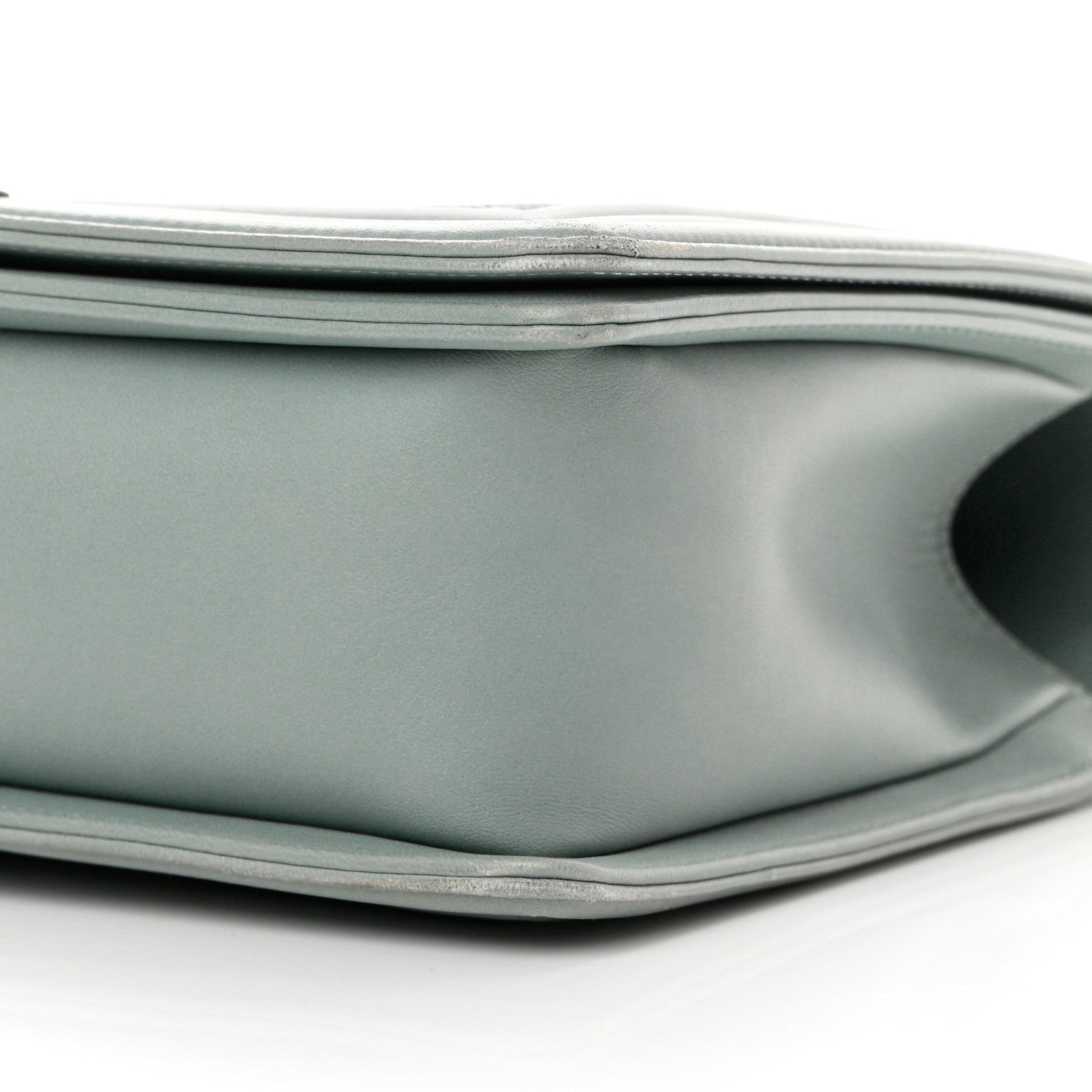 Chanel Calfskin Chevron New Medium Boy Flap Light Blue 10 of 16