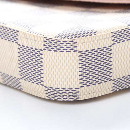 Louis Vuitton Damier Azur Pochette Felicie Chain Wallet Rose Ballerine 12 of 13