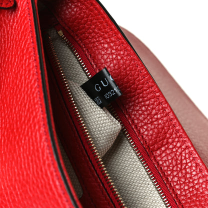 Gucci Pebbled Calfskin Medium Soho Flap Crossbody Vibrant Red 7 of 12