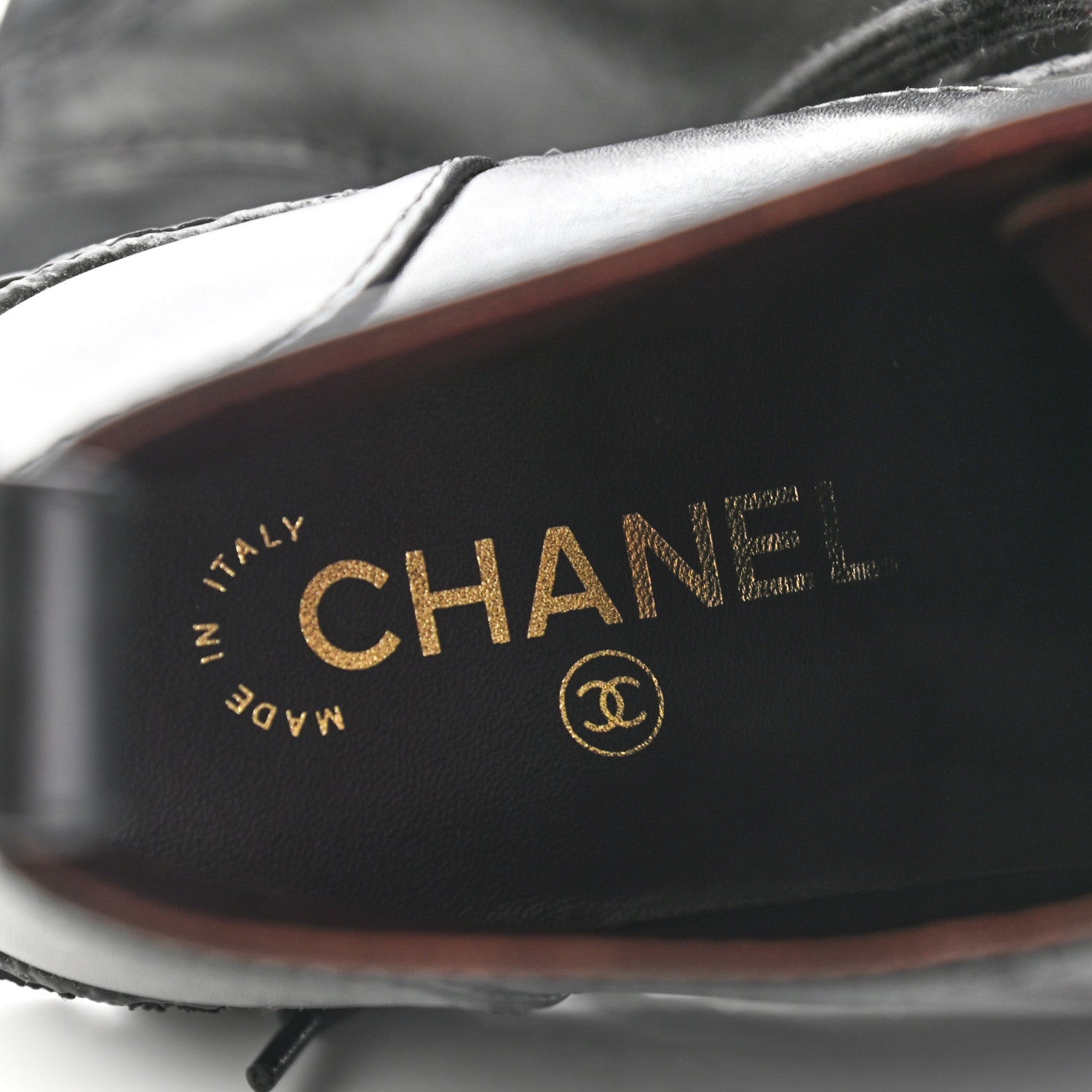 Chanel Calfskin CC Turnlock Lace Up Boots 35.5 Black 11 of 14