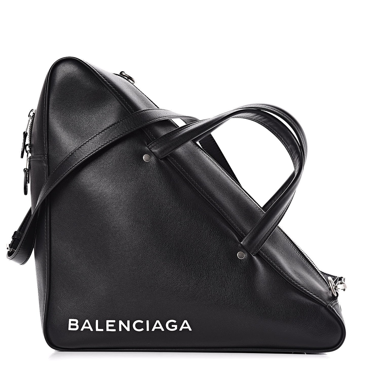 Calfskin M Triangle Duffle Black