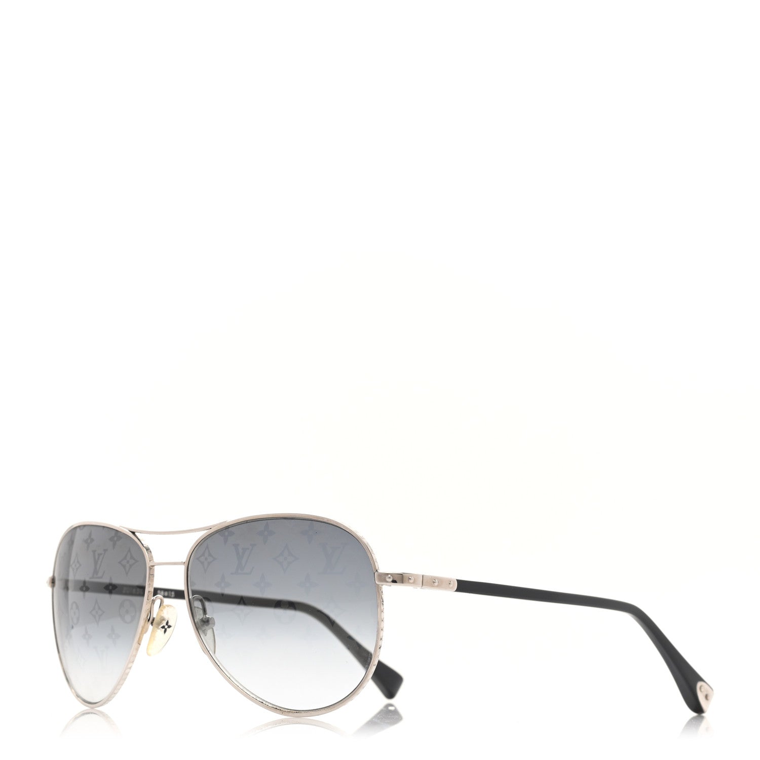 Louis Vuitton Monogram Conspiration Pilote Sunglasses Z0165U Argent 1 of 7