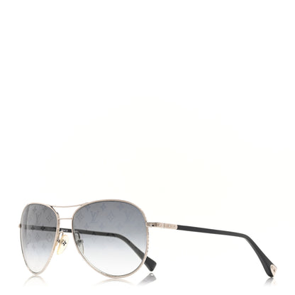 Louis Vuitton Monogram Conspiration Pilote Sunglasses Z0165U Argent 1 of 7