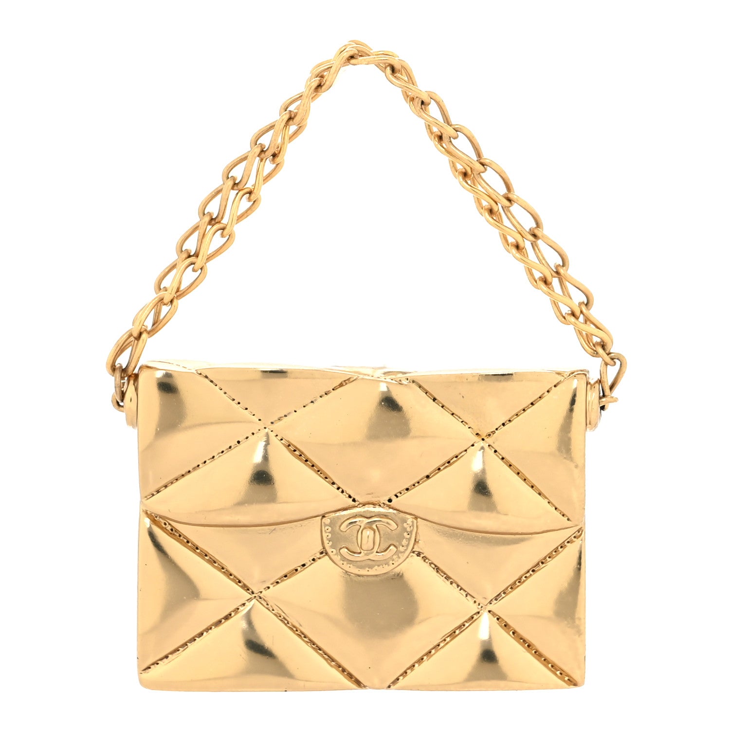 Chanel Quilted Flap Bag Brooch Gold 2 of 6