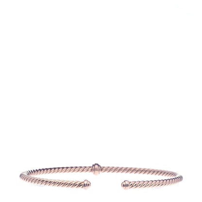 David Yurman 18K Rose Gold Diamond 3mm Renaissance Center Station Bracelet 3 of 5
