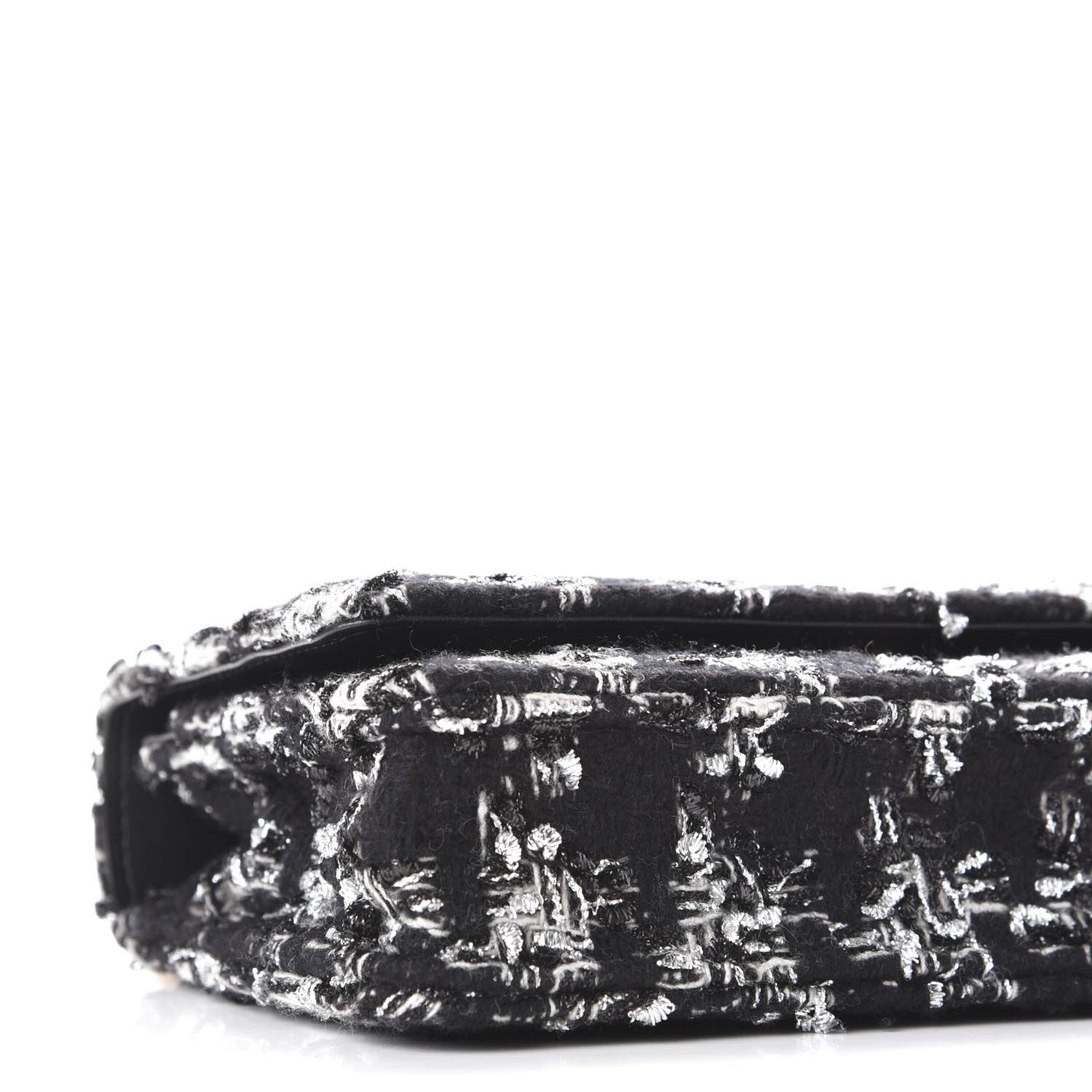 Chanel Wool Tweed Lambskin Quilted Chanel 19 Wallet On Chain WOC Black 6 of 12