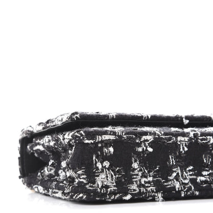 Chanel Wool Tweed Lambskin Quilted Chanel 19 Wallet On Chain WOC Black 6 of 12