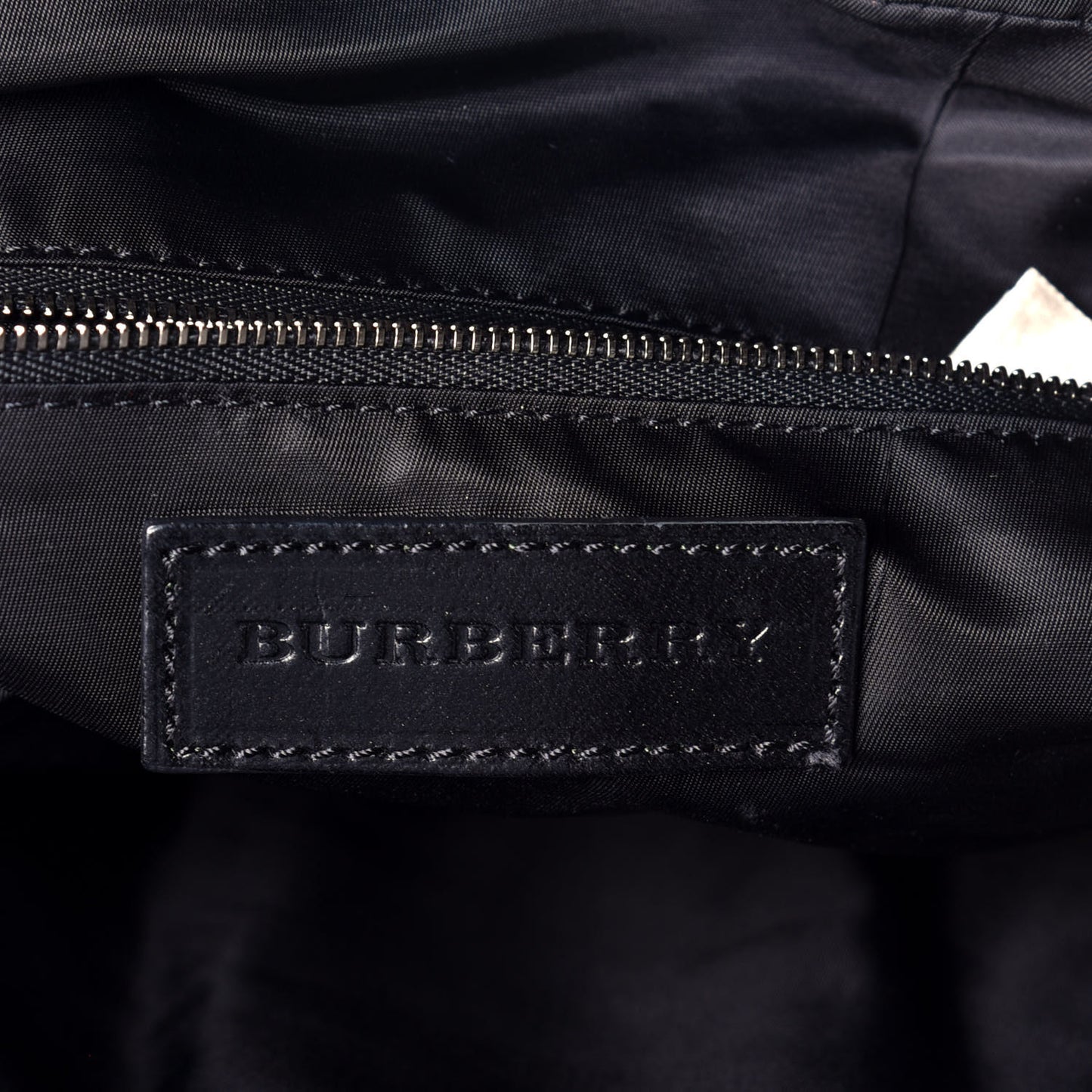 Nylon Beat Check Studded Satchel Black