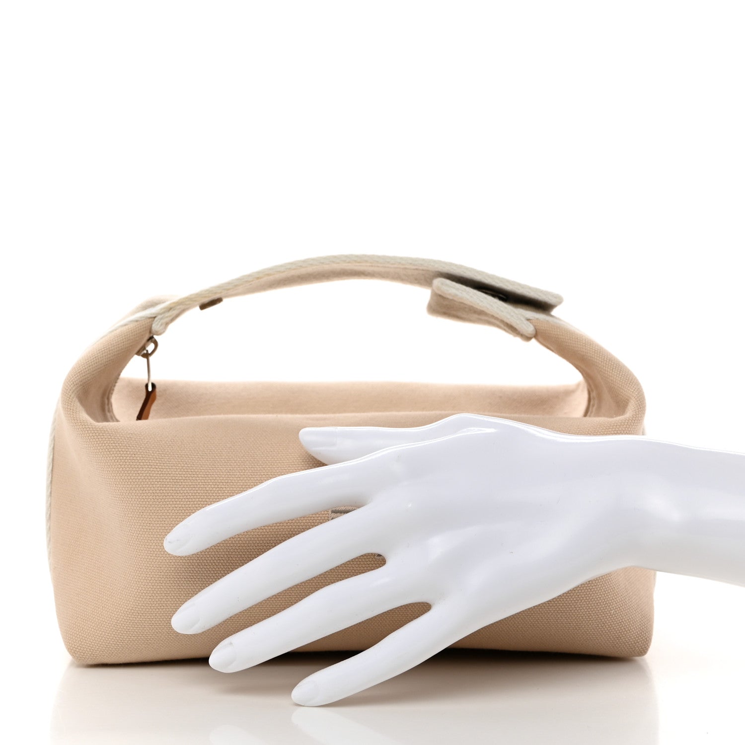 Hermes Canvas Small Bride-A-Brac Pouch Natural 2 of 9