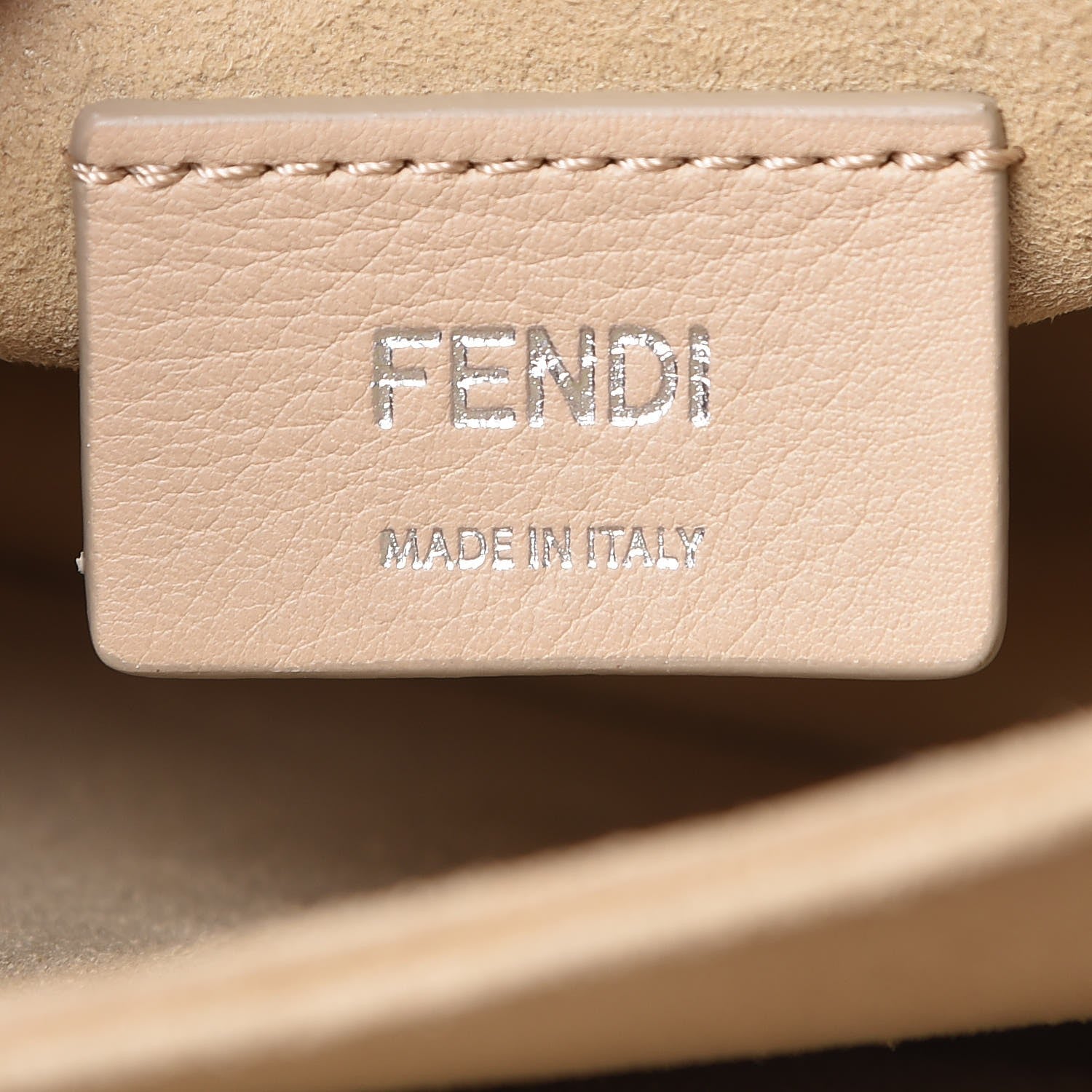 Fendi Vitello Liberty Shiny Nappa Lace Up Bow Kan I Shoulder Bag Blueberry Black 6 of 7