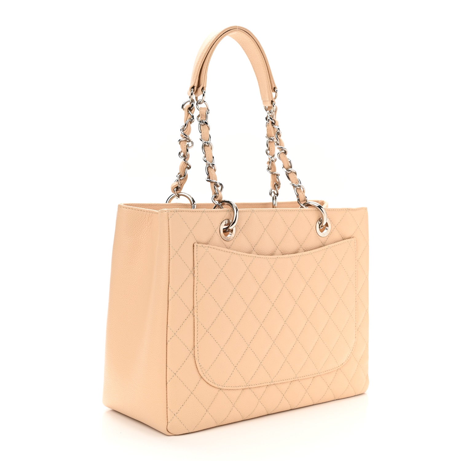 Chanel Caviar Quilted Grand Shopping Tote GST Beige Clair 3 of 11