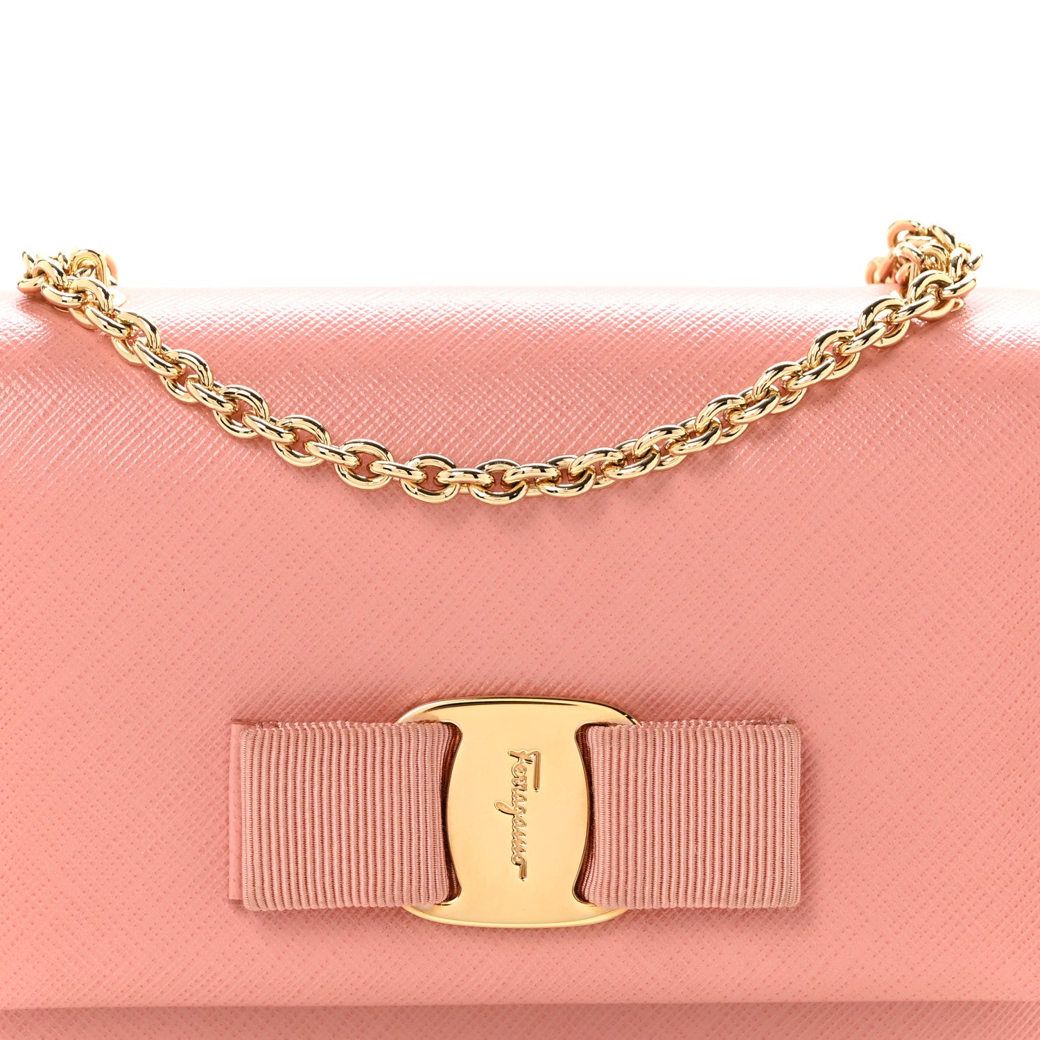 Salvatore Ferragamo Hammered Calfskin Mini Vara Bow Crossbody Bag Pink 7 of 11