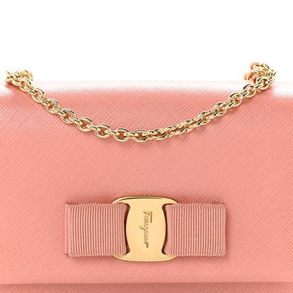 Salvatore Ferragamo Hammered Calfskin Mini Vara Bow Crossbody Bag Pink 7 of 11