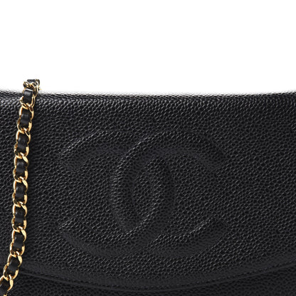 Chanel Caviar Timeless CC Wallet On Chain WOC Black 10 of 11