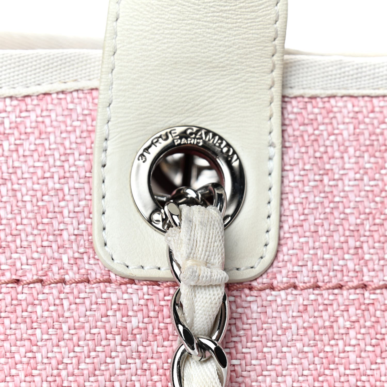Chanel Canvas Medium Deauville Tote Pink 14 of 14