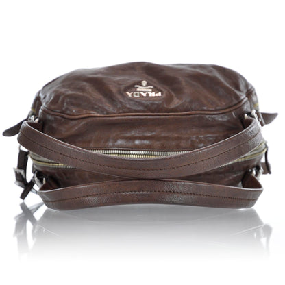 Prada Washed Bauletto Bag Cocco 4 of 11