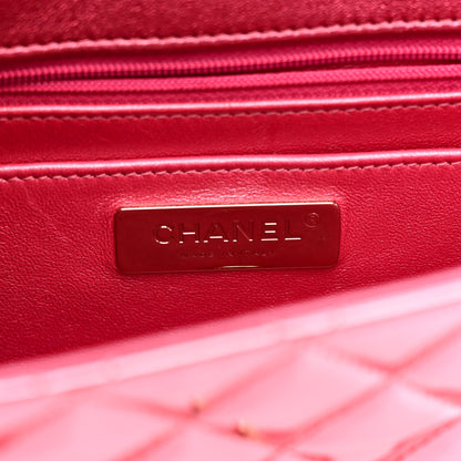 Chanel Mirror Calfskin Metallic Calfskin Quilted Hollywood Boulevard Backpack Pink 6 of 15