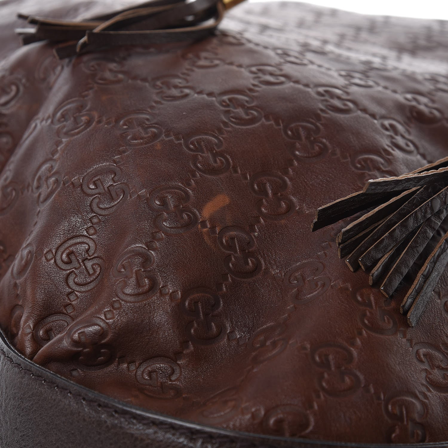 Gucci Guccissima Medium Interlocking Icon Shoulder Bag Dark Brown 10 of 10