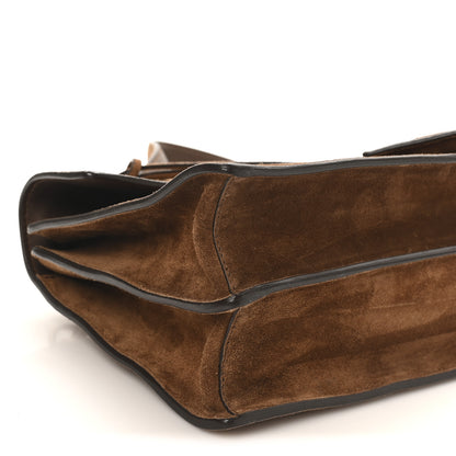 Prada Camoscio Medium Soft Sound Shoulder Bag Cacao 8 of 9